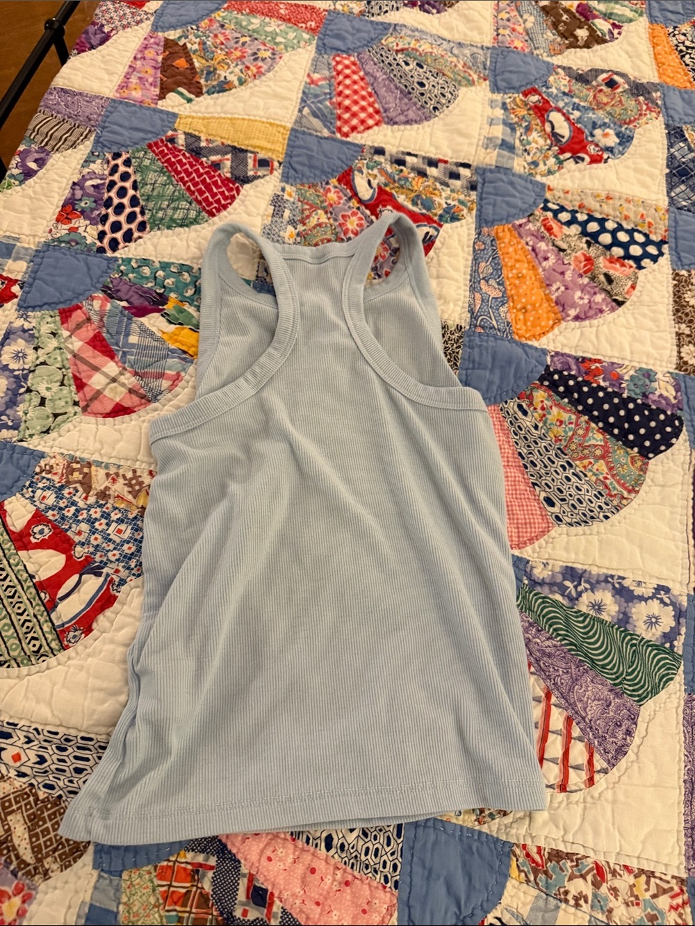 Light Blue Ribbed Tank Top - Girls - Picture 2 of 3